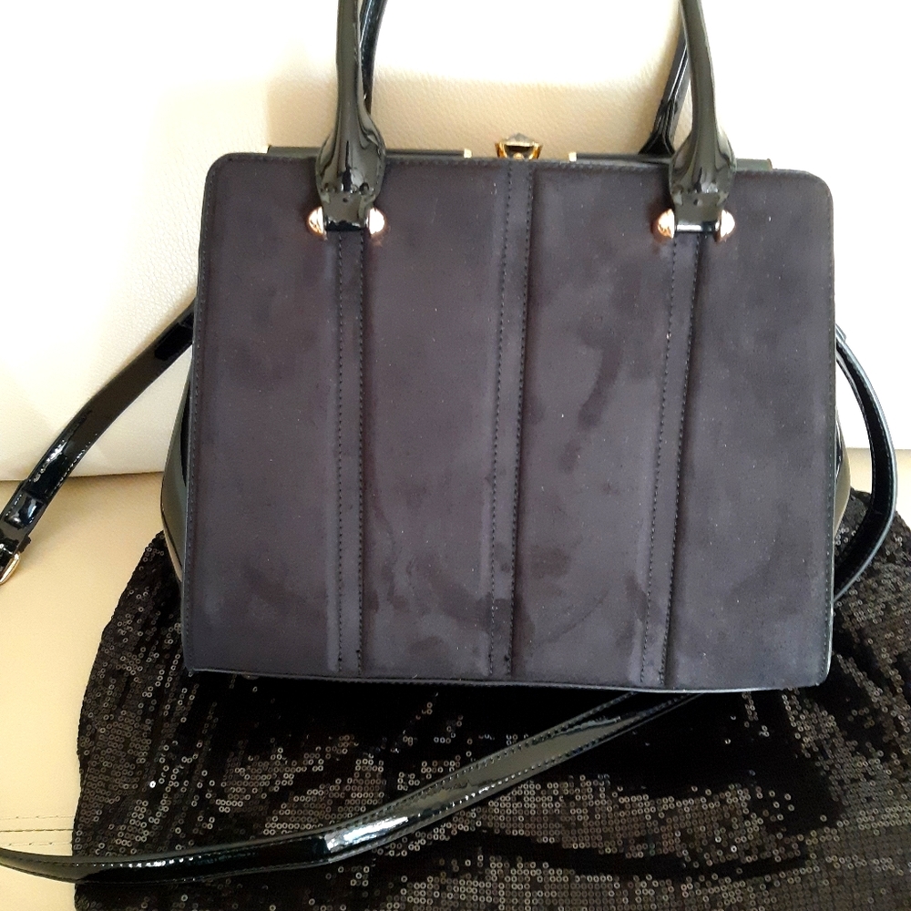 Xl Suede & Patent purse